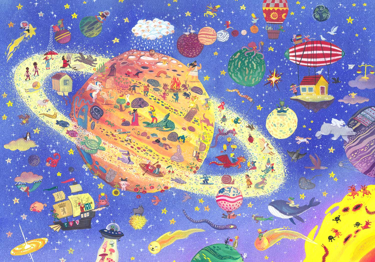 Wimmel World Leinwand