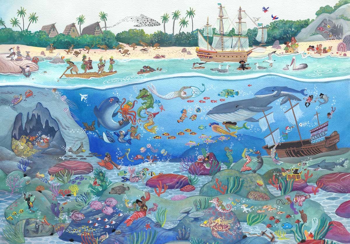 Wimmel World Leinwand